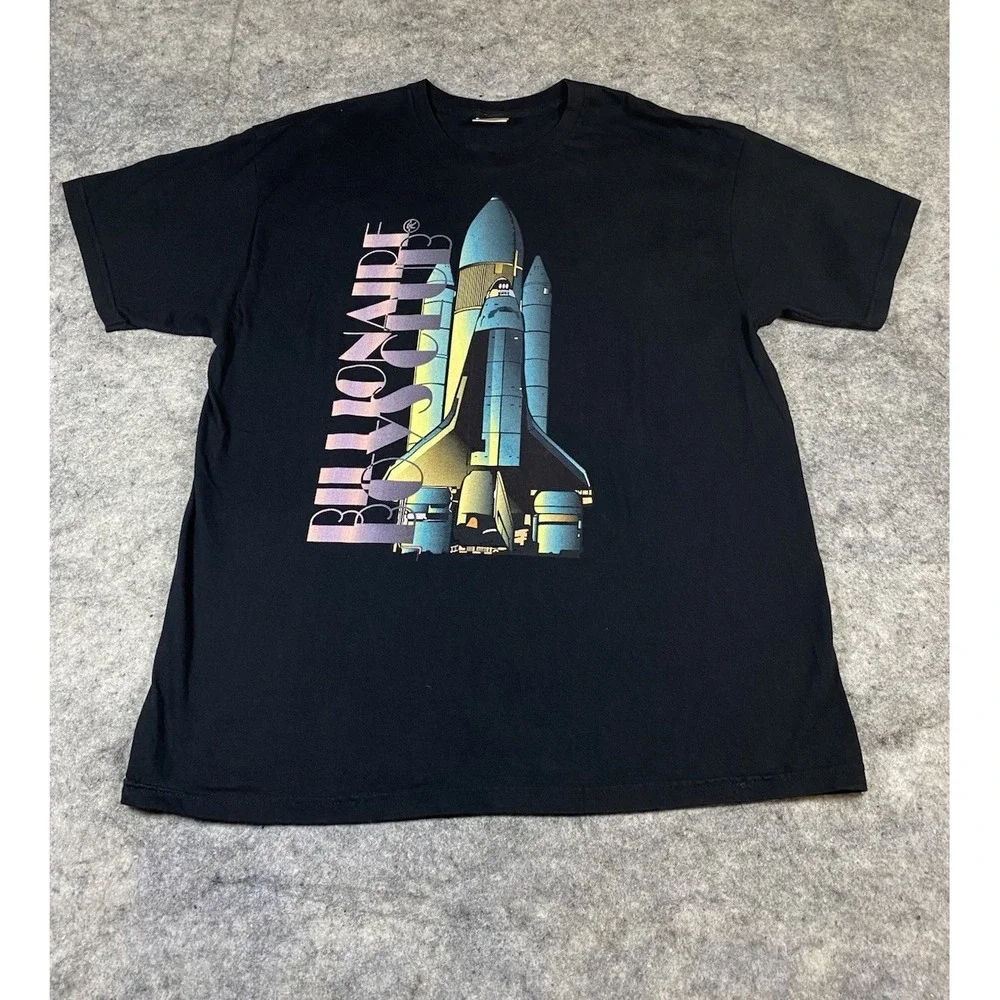 Billionaire Boys Club T-Shirt Mens XL Black‎ Space Shuttle Rocket Graphic Miami